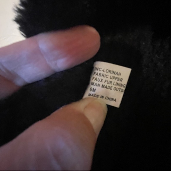 INC International Concepts Lorinah Black Tweed Fur Lined Winter Boots - Picture 6 of 6